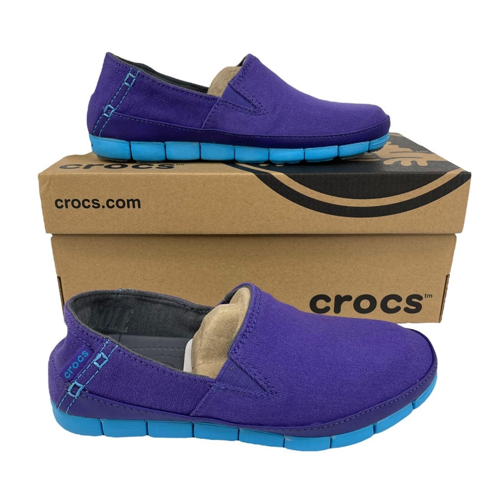 Crocs Stretch Sole Slip on Loafers Ultraviolet/Electric Blue